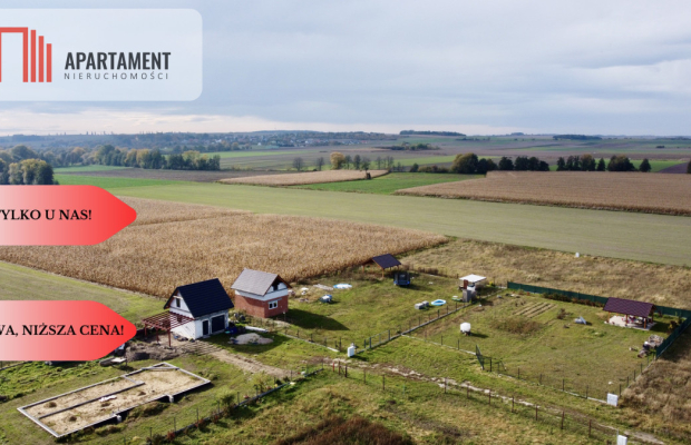 Działka z murowanym Domkiem 30m2. Blisko Wrocławia