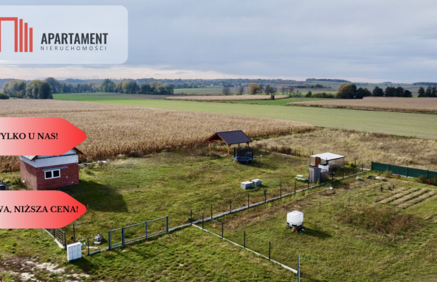 Działka z murowanym Domkiem 30m2. Blisko Wrocławia