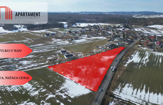 Działka budowlana przy drodze krajowej nr 20!!