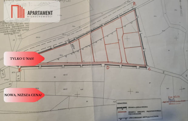 Działka budowlana przy drodze krajowej nr 20!!
