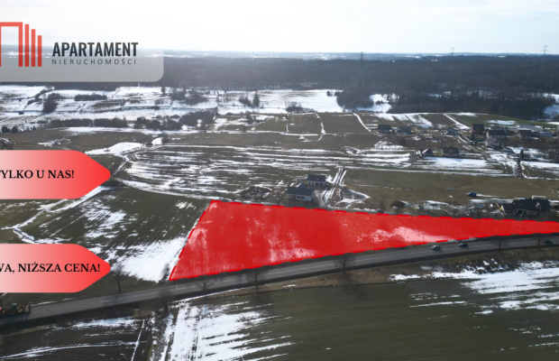 Działka budowlana przy drodze krajowej nr 20!!