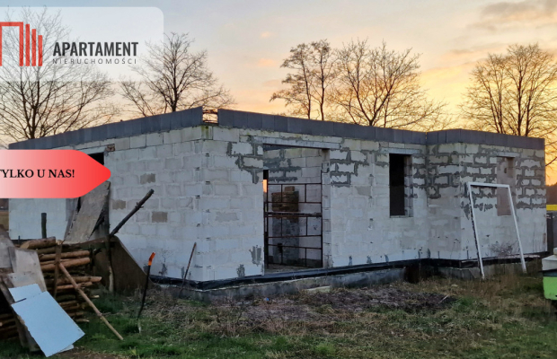 * 2 działki  rozpoczęta budowa domu Małe Rudy