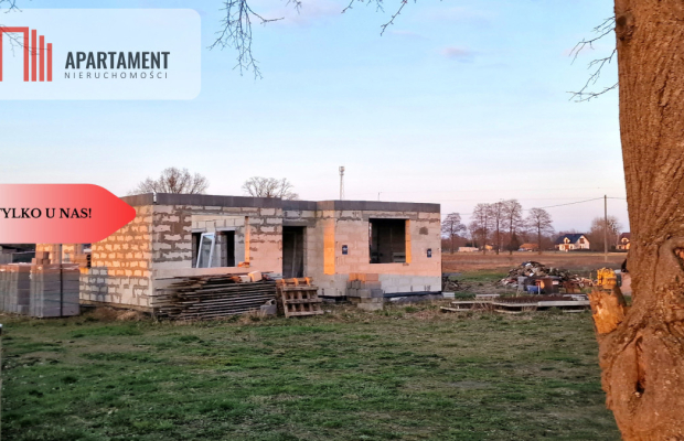 * 2 działki  rozpoczęta budowa domu Małe Rudy