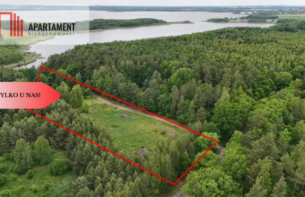 Działka z linią brzegową – Mazury, media, WZ!