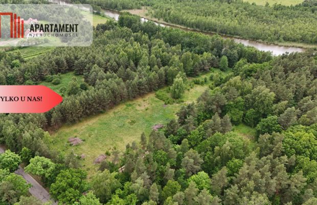 Działka z linią brzegową – Mazury, media, WZ!