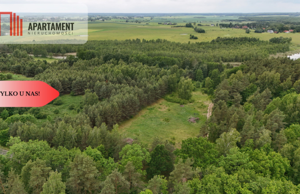 Działka z linią brzegową – Mazury, media, WZ!