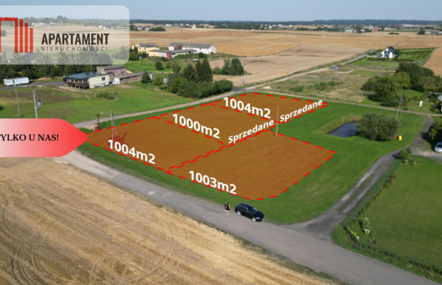 Tylko u nas! cztery działki, spokojna okolica
