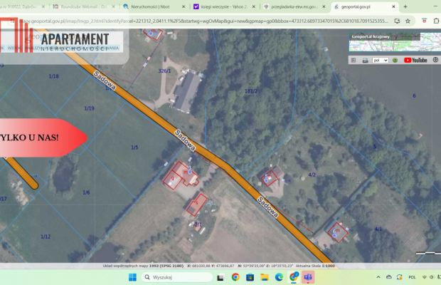 RYWAŁD- działka budowlana  3119m2