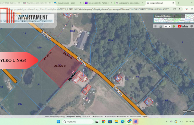 RYWAŁD- działka budowlana  3119m2