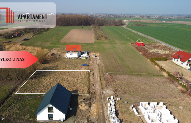 Działka k. Trzebnicy z gotowymi mediami! 902 m2!