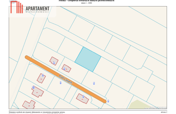 Działka budowlana 1031 m² – Kraśniewo!!!