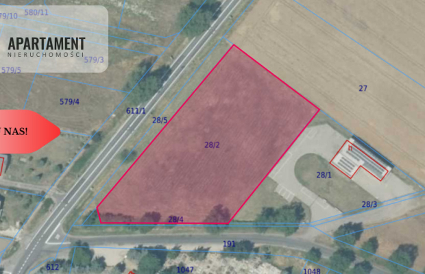 Działka inwestycyjna przy DK36