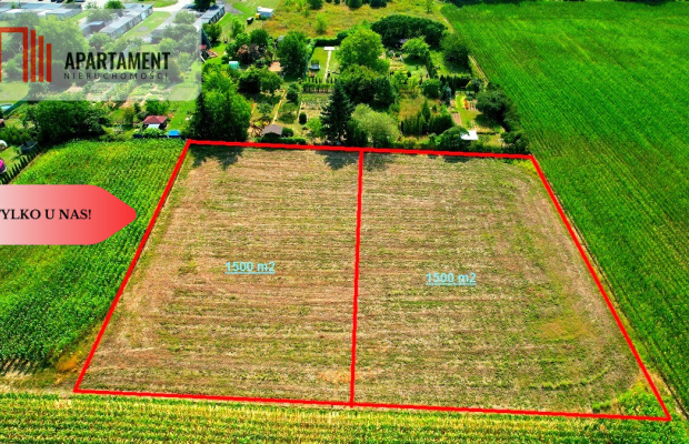 PIĘKNA DZIAŁKA Z MPZP TOPORZYSKO 1500m