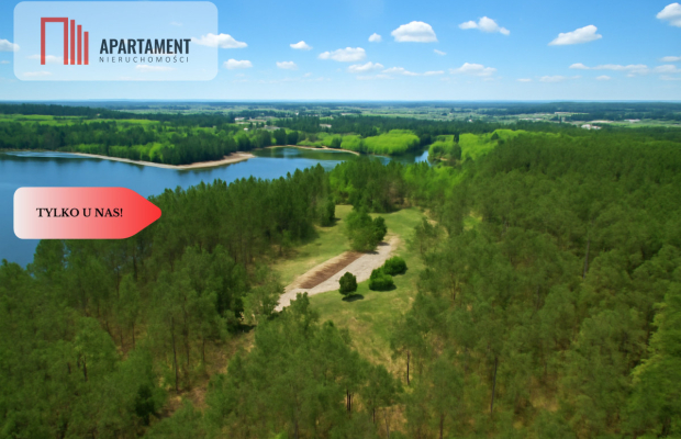 Działki z linią brzegową jeziora pod Toruniem