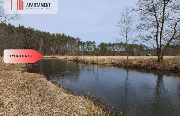 Działka  1,140 ha w lesie, przy rzece Wda-Smolniki