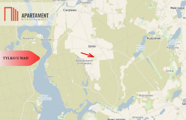 Zadrzewiona działka blisko Zalewu Koronowskiego