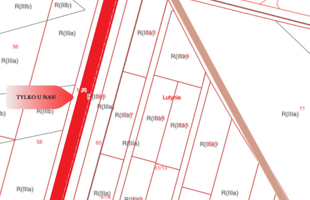 Działka 40 arów Lutynia