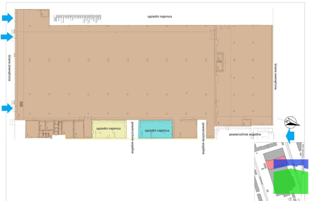 Górna - hala na parterze 3080 m2 ul. Senatorska