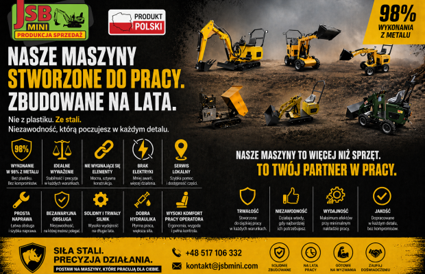 Osprzęt Rolniczy Budowlany + Koparki Ładowarki Wozidła JSB