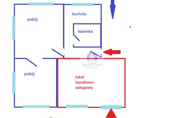 Bielany: lokal biurowy 62m2 do wynajęcia