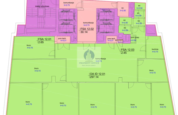 Wola: lokal biurowy 348,50m2 do wynajęcia