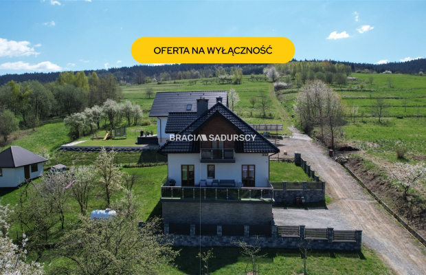 Dom na widokowej działce, Bysina, Myślenice.