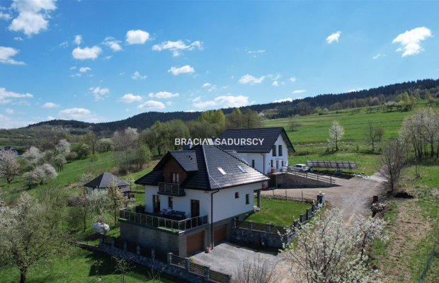 Dom na widokowej działce, Bysina, Myślenice.