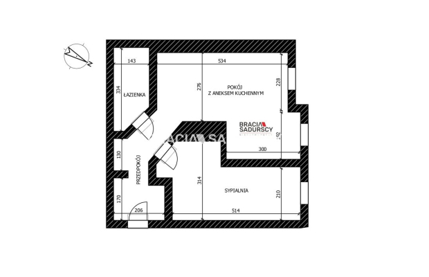 2 pokoje o pow. 45 m 2  blisko centrum i krakowskich uczelni    

  Oferujemy na sprzedaż lokal/mieszkanie dwupokojowe o powier