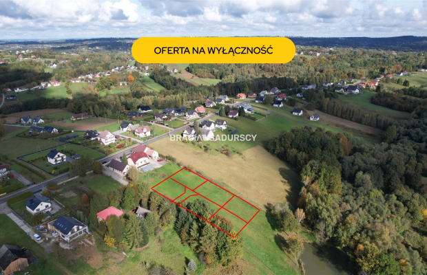 Działka budowlana w Zawadzie gm. Myślenice. 
Oferujemy do sprzedaży atrakcyjne, widokowe działki budowlane o powierzchni 700 m2