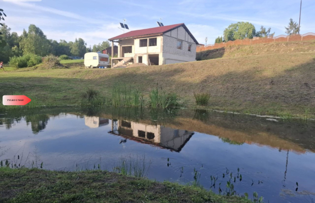 Dom w budowie nad rzeką dz. 2924 m²  Natura 2000