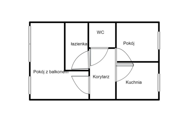 M3 z balkonem z widokiem na panoramę.
