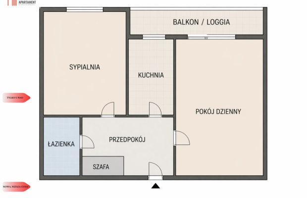 2 pokoje Kwidzyn ul. Słowackiego! Nowa cena !