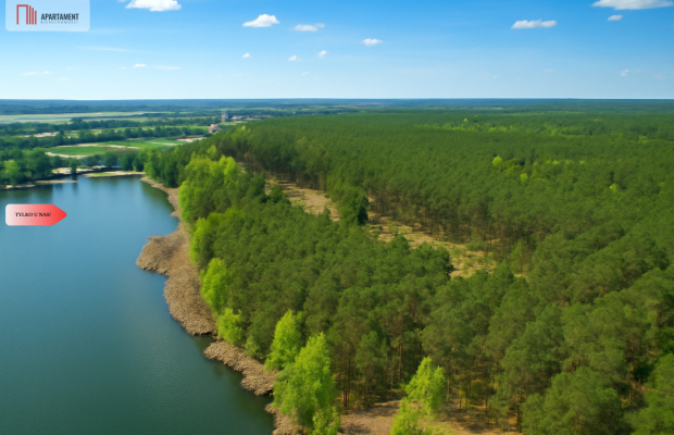 Działki z linią brzegową jeziora pod Toruniem