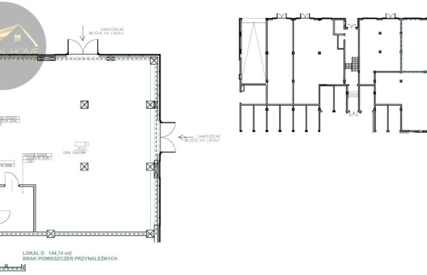 Lokale użytkowe od 109m2 do 179m2