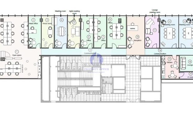 Mokotów: lokal biurowy 461,63m2 do wynajęcia