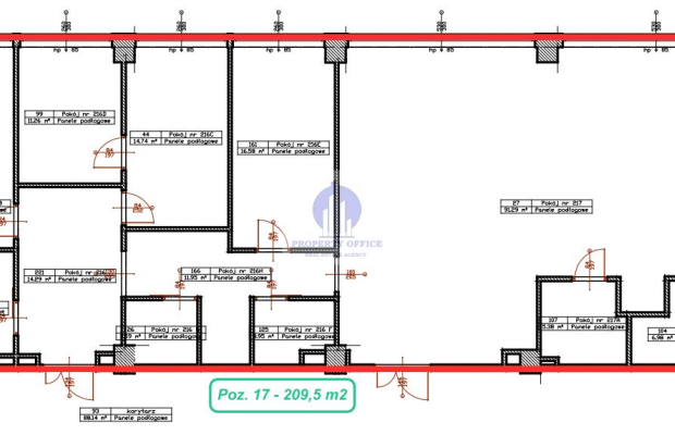 Mokotów: lokal biurowy 209,50m2 do wynajęcia