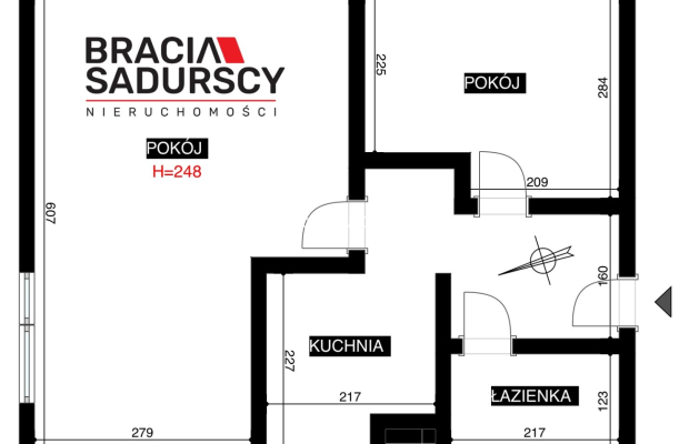 Kraków Skarbińskiego dwa oddzielne pokoje 44m2