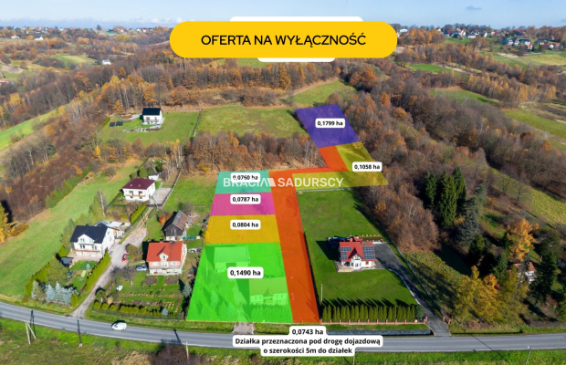 Działki z widokiem na las Leńcze Gm. Kalwaria