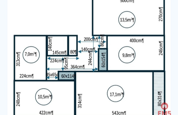 4 pokoje centrum Suwałk 5373zł/m2