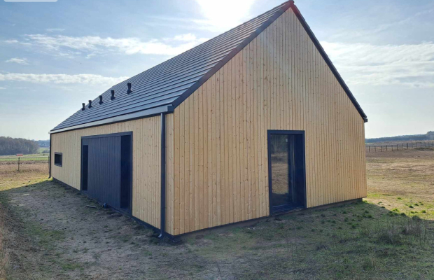 Nowoczesny dom typu stodoła, blisko Bydgoszczy