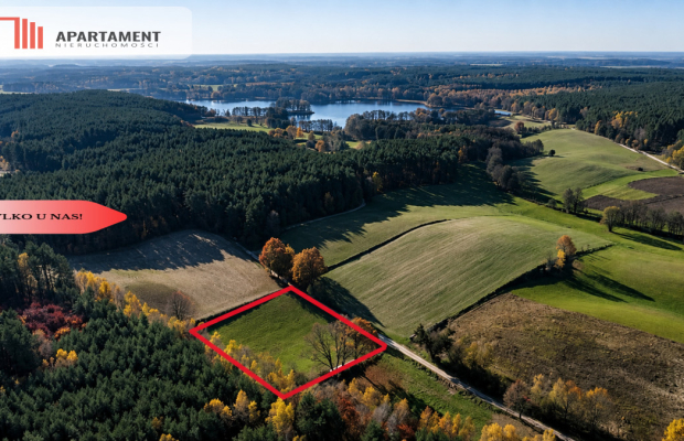 Spokój, natura, jeziora–działka zagrodowa Dormowo