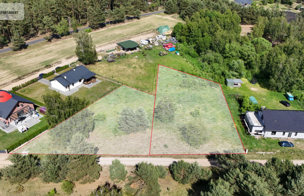Działki 1385 m² i 1926 m² w leśnej otulinie z WZ