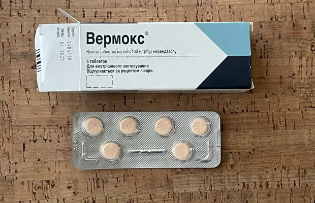 Vermox, Mebendazol, Wormil, (Zentel), Albendazol, Decaris, Iwermektyna, Ivermectin, Enterogel