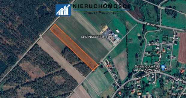 działka przemysłowa 1.79ha, Sobin/Polkowice, MPZP