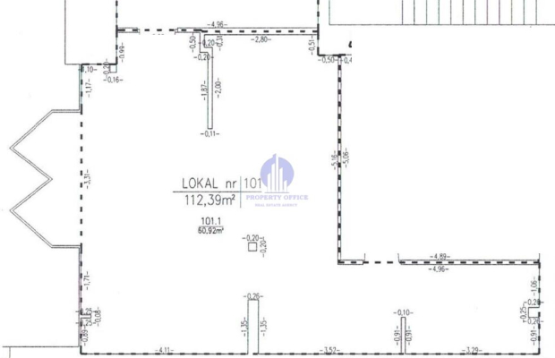 Mokotów: lokal biurowo-usługowy o pow. 110 m2 do wynajęcia