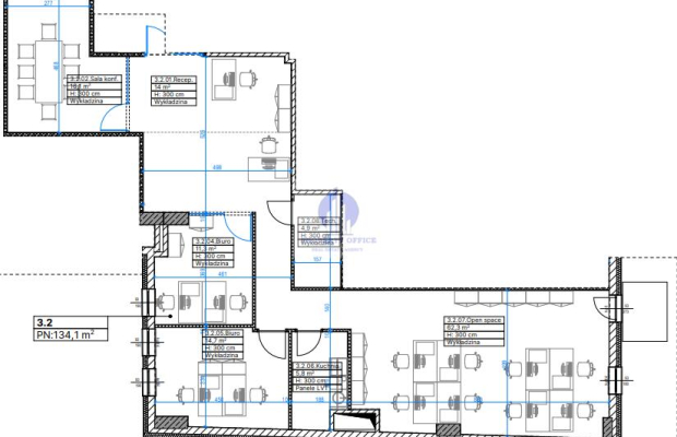 Wola: lokal biurowy 151,53m2 do wynajęcia
