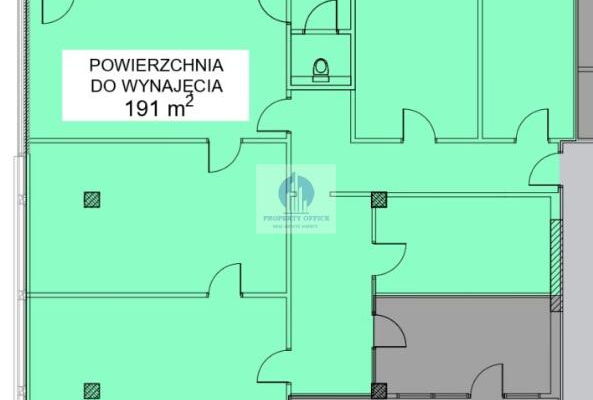 Wola: lokal biurowy 191m2 do wynajęcia