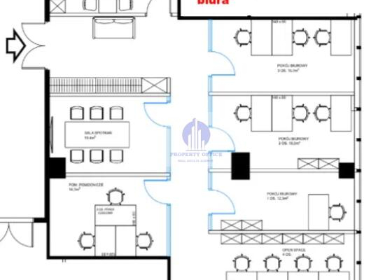 Śródmieście: lokal biurowy 197,85m2 do wynajęcia