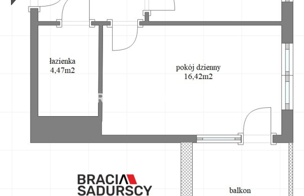 2 pok ok 35 m2 z dużym balkonem
