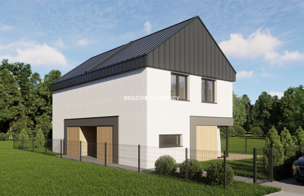 3pok.65m2 dwupoziomowe/nowoczesna bryła budynku 